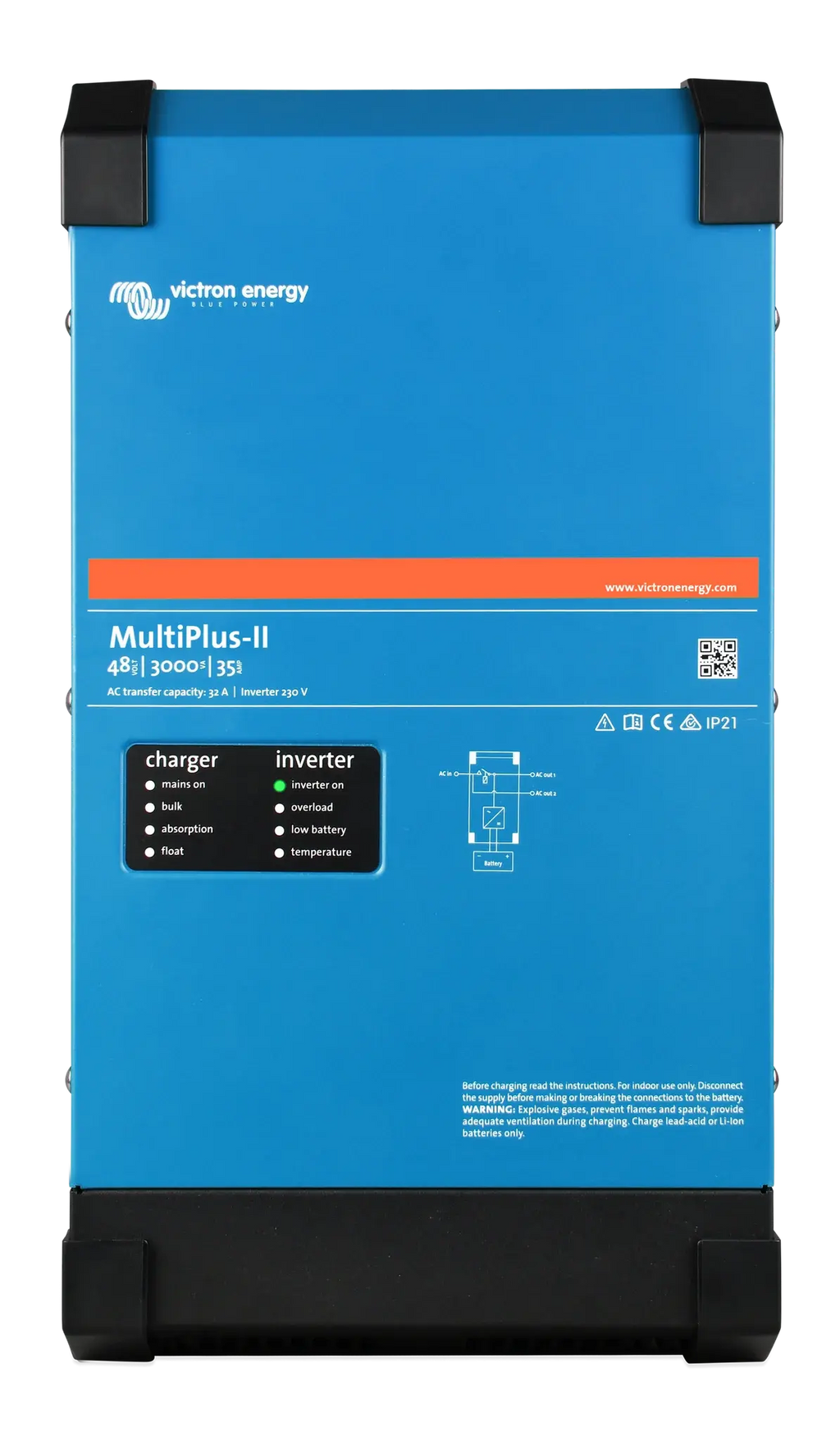 Victron Energy Inverter/Charger MULTIPLUS-II 48/3000/35-50 120V PMP482305102 Victron Energy