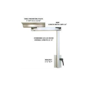 Lagun table set up with measurements