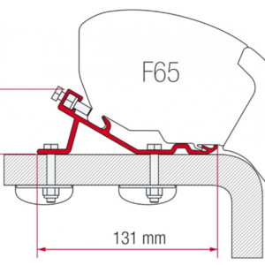 Fiamma F65 awning mounting bracket diagram