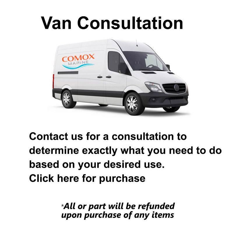 Van Consultation poster with image of a white Sprinter Van