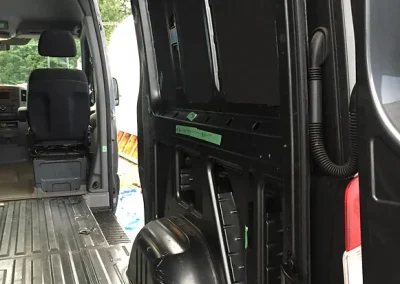 rear cargo area of Sprinter Van