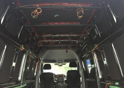 fully gutted Sprinter Van cargo area