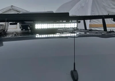 LED light bar on top of Sprinter Van conversion