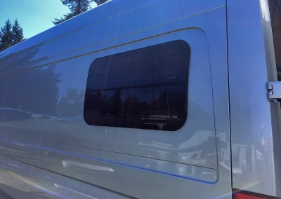 Sprinter Van tinted side windows viewed from outside