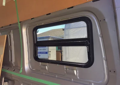installing windows in Sprinter Van for camper conversion