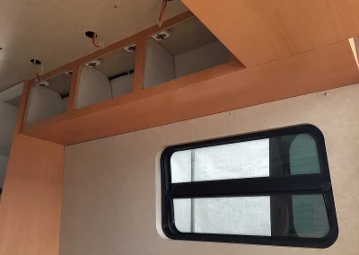 Mercedes Sprinter Van conversion during installation