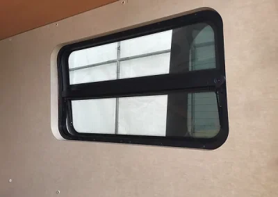 slider window in Mercedes Sprinter van conversion