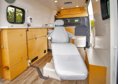 Custom Sprinter Van conversion dental chair for mobile dental office